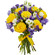 bouquet of yellow roses and irises. Guatemala