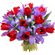 bouquet of tulips and irises. Guatemala